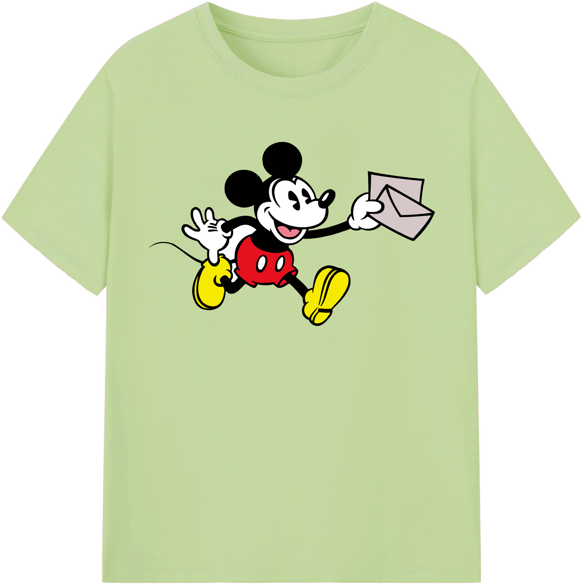 （画像用） ミッキーマウス Mickey Mouse 綿100％半袖Tシャツ（フロントプリント）
